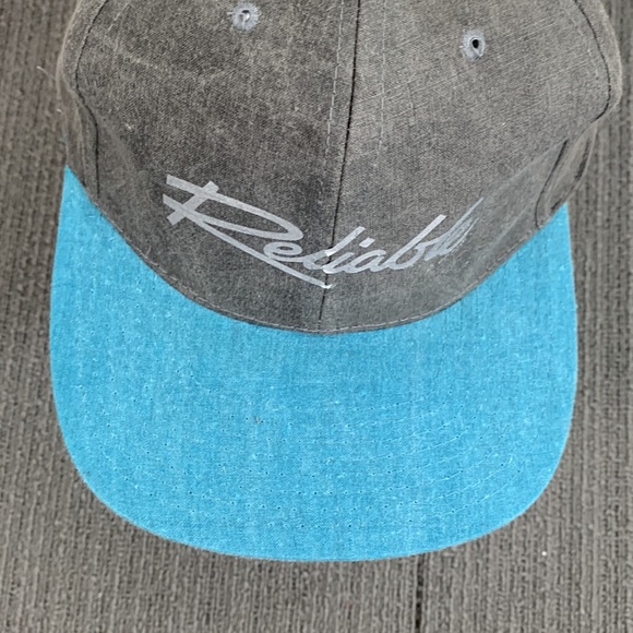 Reliable Snapback Hat Mens OSFA Gray Teal Baseball Cap R.C.C. 80330 - Picture 5 of 13